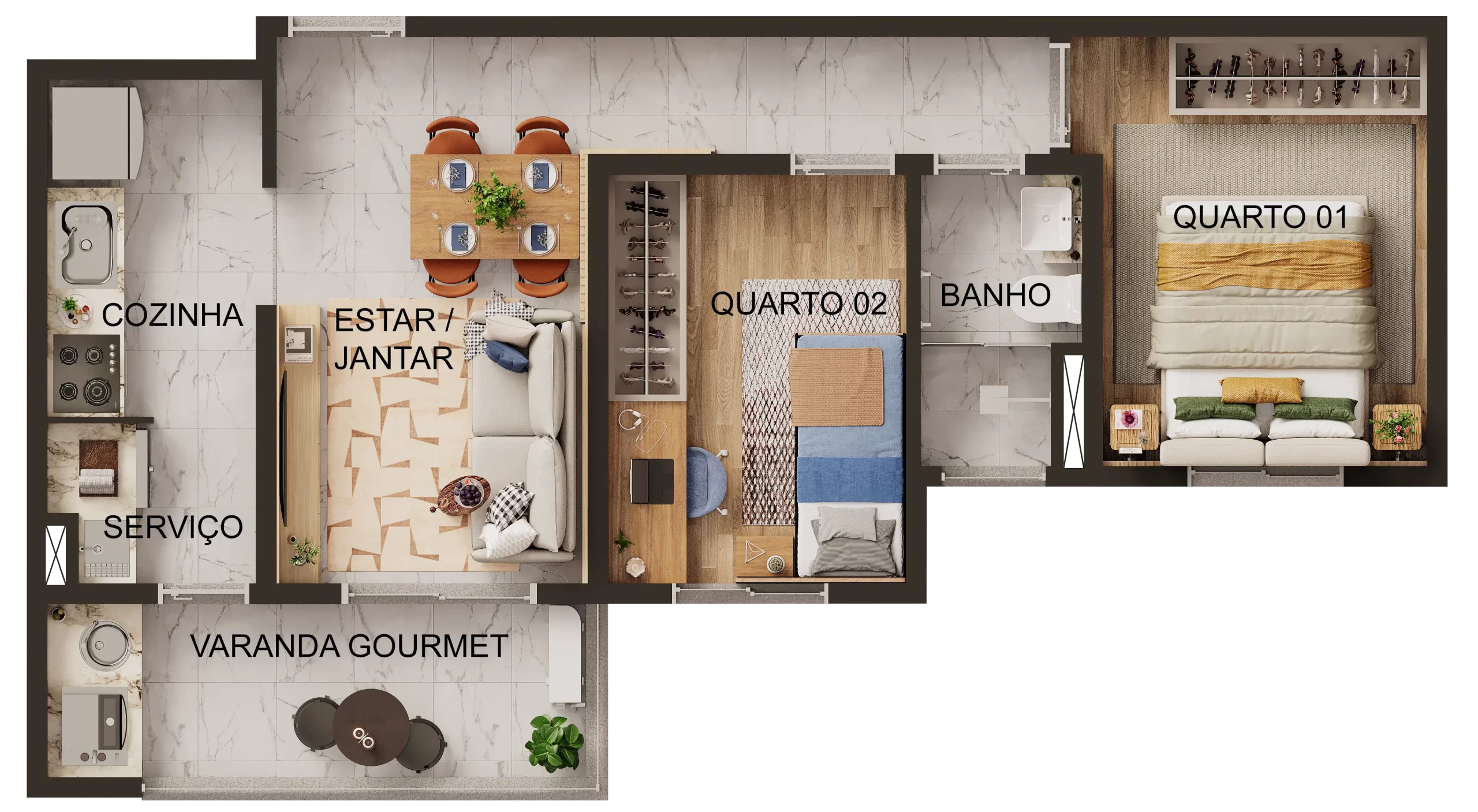Planta 51m²